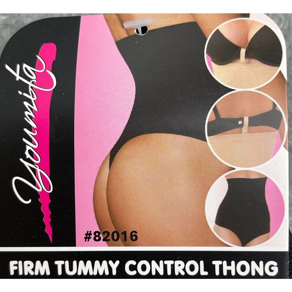 Youmita Firm Tummy Control Thong Shaper Panties, #82016, (S/M & L/XL, Black)